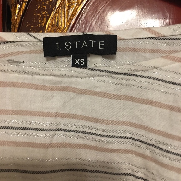 1. State Striped Puffy Sleeve Blouse size XS - Picture 4 of 6